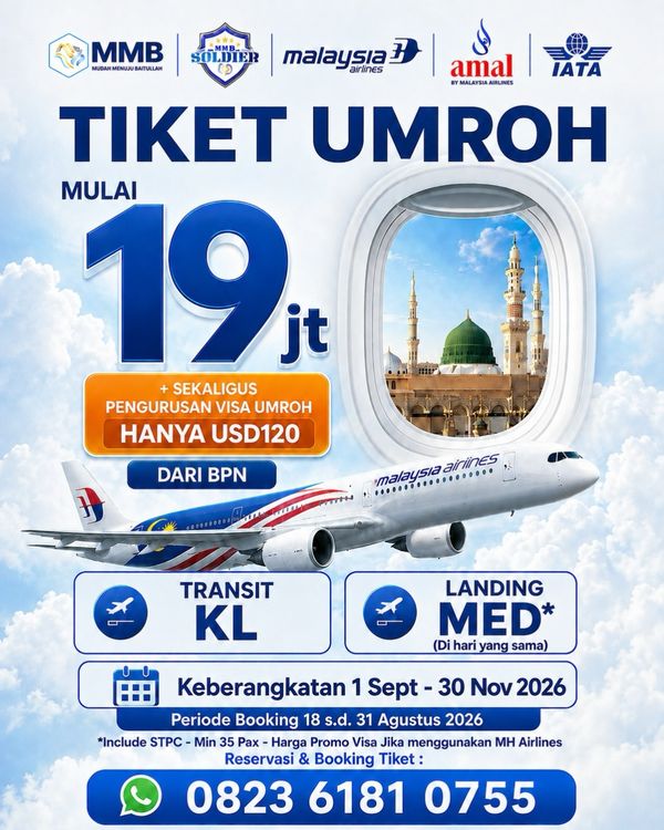 Grup Umrah Kalimantan Timur — BPN – KUL – Madinah